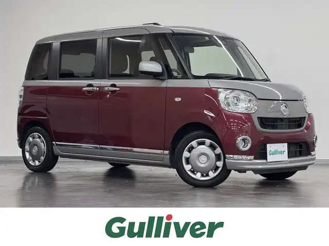 ダイハツ ムーヴ キャンバス G ブラックインテリア リミテッド SAⅢ 三重県 2018(平30)年 5.1万km スムースグレーマイカメタリック/ファイアークォーツレッドメタリック 2トーン ガソリン/FF/インパネCVT/純正 8インチナビ NSZN-X68D/（TV/CD/DVD/iPod/MEMORY MUSIC/SD/Bluetooth/FM/AM/USB/HDMI/ドラレコ）/パノラマモニター/両側パワースライドドア/ドライブレコーダー 前方（ナビ連動）/ETC/衝突回避支援システム スマートアシスト3/・衝突警報機能（対車両・対歩行者）/・衝突回避支援ブレーキ機能（対車両・対歩行者）/・誤発進抑制制御機能（前方・後方）/・車線逸脱警報機能/・オートハイビーム機能/など/装備/・オートエアコン/・オートライト/・LEDヘッドランプ（AFS・オートレベリング機能・LEDクリアランスランプ付）/・LEDフロントフォグランプ/・ステアリングスイッチ/・プッシュスタート/・助手席大型シートアンダートレイ/・純正ホイールキャップ＋14インチスチールホイール/・スマートキーx2/・保/取/ナビ取/など