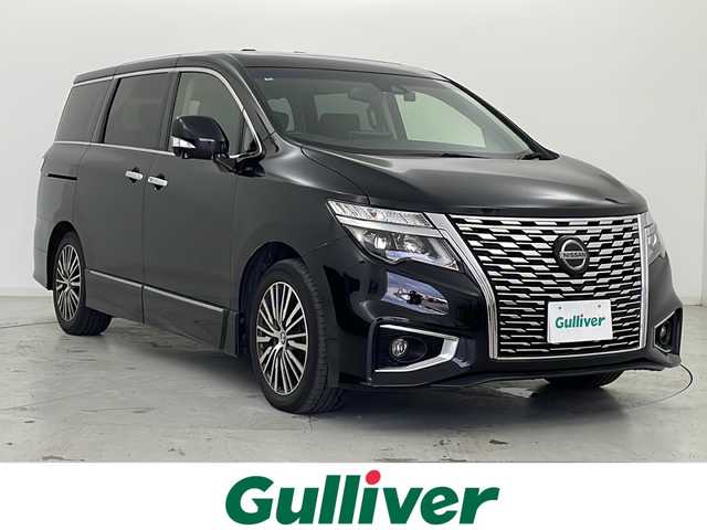 日産 エルグランド 250ハイウェイスターS 宮城県 2021(令3)年 2.7万km 黒 禁煙車/ツインサンルーフ/インテリジェント アラウンドビューモニター/インテリジェントエマージェンシーブレーキ/インテリジェントクルーズコントロール/車線逸脱警報システム/ALPINEフリップダウンモニター/ALPINE11型ナビ/・CD・DVD・BT・CD/・フルセグTV/ハーフレザーシート/両側パワースライドドア/ドライブレコーダー（前後）/ETC/革巻きステアリング/ステアリングスイッチ/LEDヘッドライト/社外フロアマット/純正18インチアルミホイール/プッシュスタート/スマートキー/横滑り防止装置/ロールサンシェード