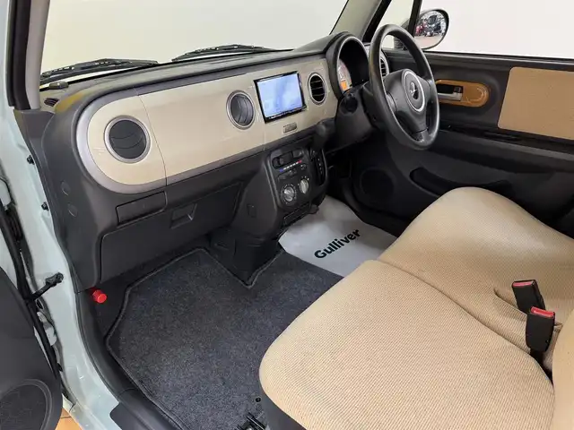 スズキ ラパン G 群馬県 2013(平25)年 5.3万km アロマティックアクアメタリック 社外ナビ　/　（AM/FM/CD/DVD/SD）/ワンセグＴＶ　/アイドリングストップ　/プッシュスタート　/スマートキー　/純正ドアバイザー　/横滑り防止装置