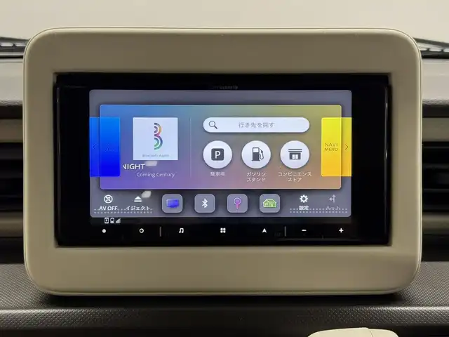 スズキ ラパン L 三重県 2024(令6)年 0.6万km オフブルーM ガソリン/FF/インパネCVT/カロッツェリア 7インチナビ AVIC-RW821-D/（FM/AM/TV/CD/DVD/Bluetooth/SD/USB/iPod/HDMI）/安全装備/・デュアルカメラブレーキサポート/・車線逸脱警報機能/・ふらつき警報機能/・誤発進抑制機能/・後方誤発進抑制機能/・リヤパーキングセンサー/・後退時ブレーキサポート/・標識認識機能（車両進入禁止、はみ出し通行禁止、最高速度、一時停止）/・ハイビームアシスト/など/装備/・シートヒーター（D）/・オートエアコン/・オートライトシステム/・LEDヘッドライト（ハイ/ロー）/・プッシュスタート/・ステアリングスイッチ/・電動格納ドアミラー/・純正ホイールキャップ＆14インチスチールホイール/・保/・スマートキーx1/など