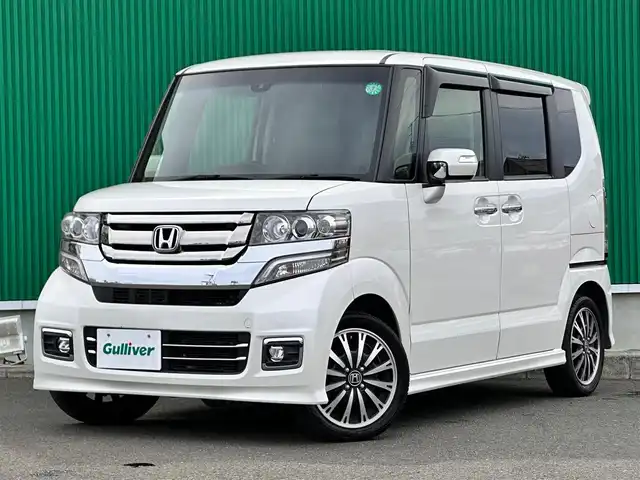 ホンダ Ｎ ＢＯＸ カスタム ターボ SSパッケージ 宮城県 2017(平29)年 8.8万km プレミアムホワイトパールⅡ シティブレーキアクティブシステム/純正8インチナビ（VXM-175VFEi）/・CD/DVD/・Bluetooth/・フルセグTV/バックカメラ/ビルトインETC/両側パワースライドドア/ハーフレザーシート/シートヒーター/革巻きステアリング/クルーズコントロール/パドルシフト/ステアリングスイッチ/HIDヘッドランプ/フォグランプ/オートライト/スマートキー/プッシュスタート/電動格納ミラー/純正15インチAW/純正フロアマット/ドアバイザー/W/サイド/カーテンエアバッグ