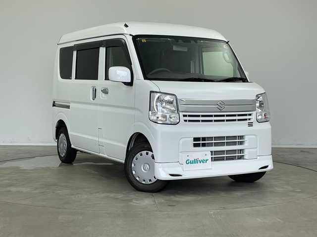 スズキ エブリイ JOIN 新潟県 2021(令3)年 1.5万km スペリアホワイト ワンオーナー/パートタイム4WD/衝突軽減ブレーキ/車線逸脱警報/バックッソナー/社外HDDナビTV/DVD/CD/MSV/SD/LEDオートマチックハイビーム/キーレスエントリー/E T C/新車時保証書/取扱説明書