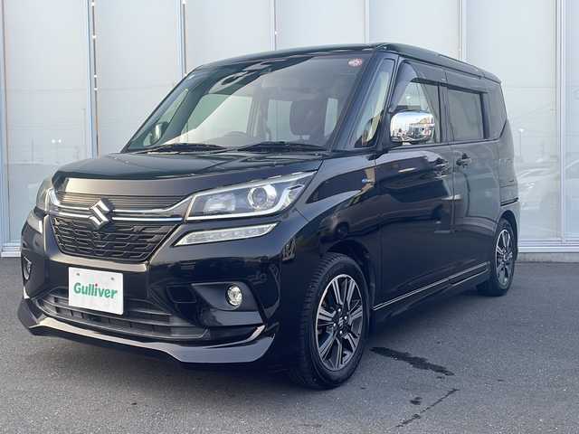 スズキ ソリオ バンディット HV SV 神奈川県 2018(平30)年 6.6万km スーパーブラックパール 純正8インチメモリナビ/CD/DVD/Bluetooth/フルセグ/【CN-RZ846】/全方位カメラ/両側パワースライドドア/デュアルブレーキサポート/レーンキープアシスト/クルーズコントロール/クリアランスソナー/パドルシフト/ステアリングスイッチ/LEDヘッドライト/オートライト/プッシュスタート/スマートキー