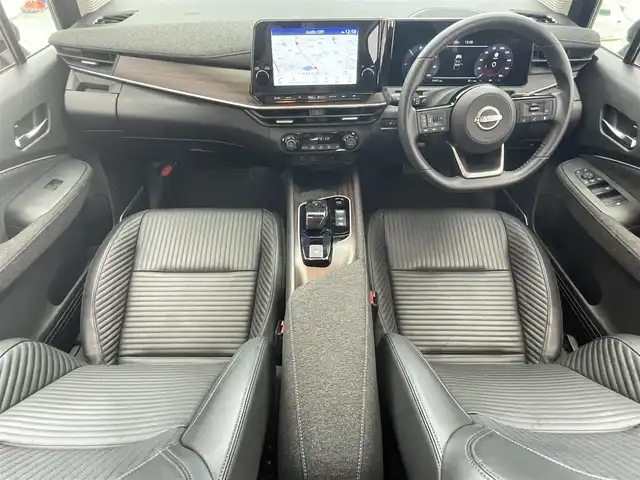 日産 オーラ G レザーエディション 滋賀県 2023(令5)年 1.2万km 黒 純正9インチナビ/Bluetooth/USB/AppleCarPlay/フルセグテレビ/アラウンドビューモニター/プロパイロット/全方位運転支援システム/・インテリジェントエマージェンシーブレーキ/・踏み間違い衝突防止アシスト/・標識検知機能/・前方衝突予測警報/・車線逸脱警報/・ふらつき警報/・車線逸脱防止支援システム/・エマージェンシーストップシグナル/インテリジェントルームミラー/ビルトインETC2.0/ドライブレコーダー/置くだけ充電/BOSEサウンドシステム/LEDヘッドライト/オートライト/プシュスタート/スマートキー