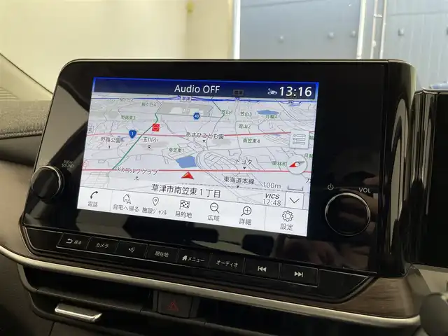 日産 オーラ G レザーエディション 滋賀県 2023(令5)年 1.2万km 黒 純正9インチナビ/Bluetooth/USB/AppleCarPlay/フルセグテレビ/アラウンドビューモニター/プロパイロット/全方位運転支援システム/・インテリジェントエマージェンシーブレーキ/・踏み間違い衝突防止アシスト/・標識検知機能/・前方衝突予測警報/・車線逸脱警報/・ふらつき警報/・車線逸脱防止支援システム/・エマージェンシーストップシグナル/インテリジェントルームミラー/ビルトインETC2.0/ドライブレコーダー/置くだけ充電/BOSEサウンドシステム/LEDヘッドライト/オートライト/プシュスタート/スマートキー