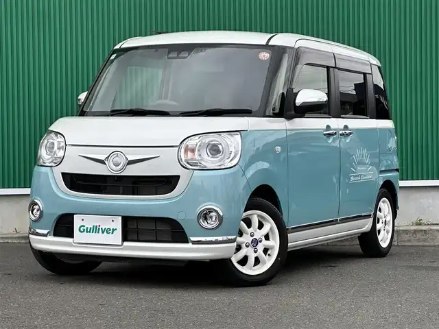 ダイハツ ムーヴ キャンバス G メイクアップ VS SAⅢ 宮城県 2021(令3)年 0.7万km パールホワイトⅢ/ファインミントメタリック 2トーン スマートアシスト3/・衝突回避支援ブレーキ機能/・衝突警報機能/・車線逸脱警報機能/・誤発進抑制制御機能/・先行車発進お知らせ機能/・オートハイビーム/純正8インチナビ（NSZN-X71D）/・CD/DVD/・Bluetooth/・フルセグTV/パノラマモニター/ETC/ドライブレコーダー/ウィンドシールドデアイサー/両側パワースライドドア/ステアリングスイッチ/LEDヘッドランプ/フォグランプ/オートライト/スマートキー＆プッシュスタート/電動格納ミラー/社外14インチAW/純正フロアマット/純正ドアバイザー/Wエアバッグ