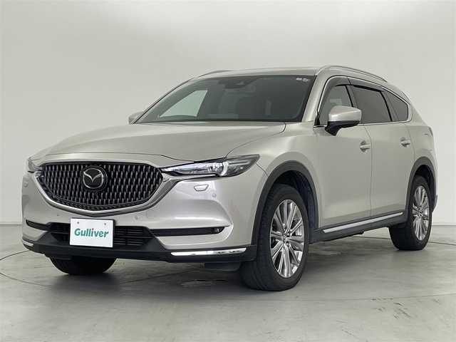 マツダ ＣＸ－８ XD エクスクルーシブモード 宮城県 2021(令3)年 3.6万km プラチナクォーツメタリック サンルーフ/BOSEサウンドシステム/ドライバーアテンションアラート/車間認知支援システム/車線逸脱警報システム/ブラインドスポットモニタリング/レーンキープアシストシステム/SBS/SCBS/パーキングセンサー/ヘッドアップディスプレイ/360度ビューモニター/マツダコネクトナビ/・Bluetooth/・フルセグTV/・AppleCarPlay/AndroidAuto/ETC/ドライブレコーダー/ワイヤレス充電/電動リアゲート/レザーシート/パワーシート（運転席メモリー機能付）/シートヒーター/ベンチレーション/ステアリングヒーター/革巻きステアリング/ステアリングスイッチ/パドルシフト/電動パーキングブレーキ/ブレーキホールド/アダプティブLEDヘッドランプ/フォグランプ/オートライト/スマートキー＆プッシュスタート/スペアキー/エンジンスターター/電動格納ミラー/純正19インチAW/純正フロアマット/ドアバイザー/W/サイド/カーテンエアバッグ