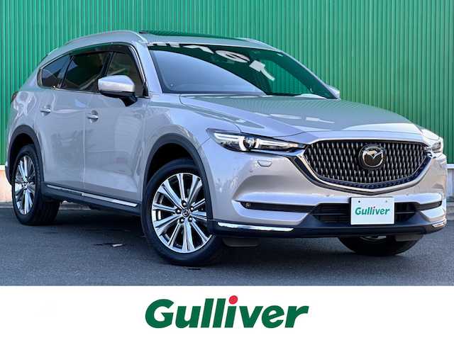 マツダ ＣＸ－８ XD エクスクルーシブモード 宮城県 2021(令3)年 3.6万km プラチナクォーツメタリック サンルーフ/BOSEサウンドシステム/ドライバーアテンションアラート/車間認知支援システム/車線逸脱警報システム/ブラインドスポットモニタリング/レーンキープアシストシステム/SBS/SCBS/パーキングセンサー/ヘッドアップディスプレイ/360度ビューモニター/マツダコネクトナビ/・Bluetooth/・フルセグTV/・AppleCarPlay/AndroidAuto/ETC/ドライブレコーダー/ワイヤレス充電/電動リアゲート/レザーシート/パワーシート（運転席メモリー機能付）/シートヒーター/ベンチレーション/ステアリングヒーター/革巻きステアリング/ステアリングスイッチ/パドルシフト/電動パーキングブレーキ/ブレーキホールド/アダプティブLEDヘッドランプ/フォグランプ/オートライト/スマートキー＆プッシュスタート/スペアキー/エンジンスターター/電動格納ミラー/純正19インチAW/純正フロアマット/ドアバイザー/W/サイド/カーテンエアバッグ