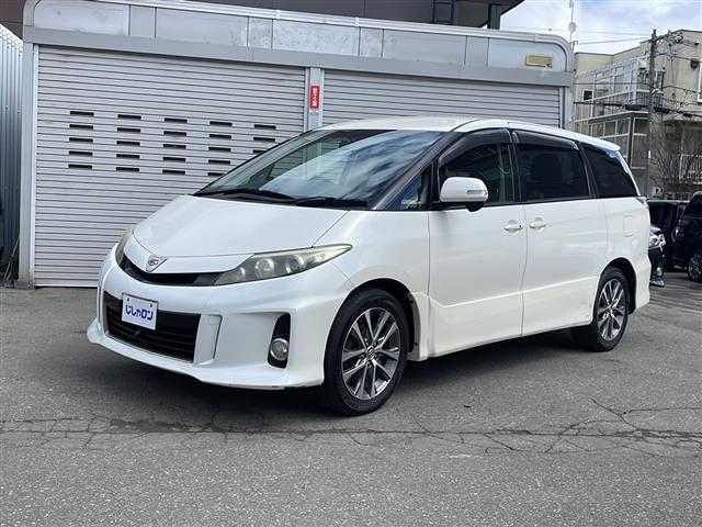 トヨタ エスティマ アエラス 道央・札幌 2013(平25)年 11.1万km ホワイトパールクリスタルシャイン (株)IDOMが運営する【じしゃロン札幌店】の自社ローン専用車両になります。こちらは現金またはオートローンご利用時の価格です。自社ローンご希望の方は別途その旨お申付け下さい。/純正HDDナビ/フルセグテレビ/バックカメラ/クルーズコントロール/ドアバイザー/プッシュスタート/両側パワースライドドア/ETC/HIDヘッドライト/オートライト/ステアリングスイッチ/革巻きステアリング/電動格納ミラー/ワイパーデアイサー/純正フロアマット/スマートキー