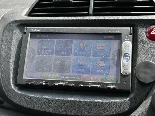 ホンダ フィット シャトル ハイブリッド スマートセレ クールED 茨城県 2014(平26)年 12.6万km プレミアムブルームーンパール 純正ナビ　/ＴＶ　/ＢＴ　/ＤＶＤ　/ＣＤ　/バックカメラ　/ハーフレザーシート　/シートヒーター　/ＥＴＣ　/ドラレコ　/オートライト　/オートエアコン　/フロアマット　/純正１５インチアルミホイール　/禁煙車