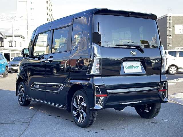ダイハツ タント カスタム X スタイルセレクション 道北・旭川 2022(令4)年 1.4万km パールブラック ・純正メモリーナビ（CD、DVD、BT、TV、SD、USB、ラジオ）/・バックモニター/・両側パワースライドドア/・純正エンジンスターター/・前席シートヒーター/・社外ETC/・社外前後ドライブレコーダー/・スマートアシスト/衝突軽減システム/レーンキープアシスト/・アイドリングストップ/・コーナーセンサー前後/・オートライト/・LEDヘッドライト/・フォグランプ/・純正フロアマット/・シーケンシャルウィンカー/・ミラーウィンカー/・デイライト/・プッシュスタートキー/・スマートキー