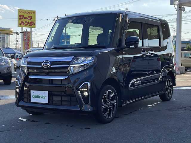 ダイハツ タント カスタム X スタイルセレクション 道北・旭川 2022(令4)年 1.4万km パールブラック ・純正メモリーナビ（CD、DVD、BT、TV、SD、USB、ラジオ）/・バックモニター/・両側パワースライドドア/・純正エンジンスターター/・前席シートヒーター/・社外ETC/・社外前後ドライブレコーダー/・スマートアシスト/衝突軽減システム/レーンキープアシスト/・アイドリングストップ/・コーナーセンサー前後/・オートライト/・LEDヘッドライト/・フォグランプ/・純正フロアマット/・シーケンシャルウィンカー/・ミラーウィンカー/・デイライト/・プッシュスタートキー/・スマートキー