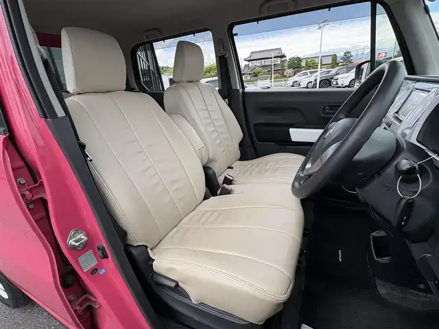 スズキ ハスラー G 栃木県 2015(平27)年 3.7万km キャンディピンクメタリック/ホワイト2トーンルーフ レーダーブレーキサポート/社外メモリナビ/ワンセグTV/DVD/Bluetooth/ETC/ドライブレコーダー/スマートキー/アイドリングストップ/シートヒーター/横滑り防止装置/革調シートカバー