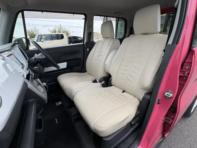 スズキ ハスラー G 栃木県 2015(平27)年 3.7万km キャンディピンクメタリック/ホワイト2トーンルーフ レーダーブレーキサポート/社外メモリナビ/ワンセグTV/DVD/Bluetooth/ETC/ドライブレコーダー/スマートキー/アイドリングストップ/シートヒーター/横滑り防止装置/革調シートカバー