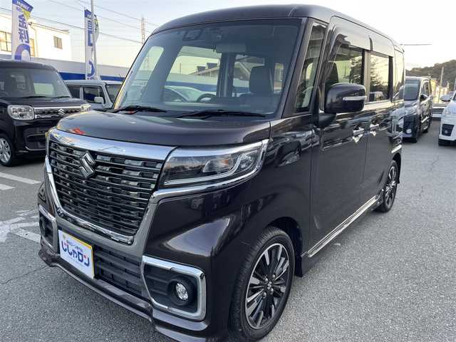 スズキ スペーシア カスタム HYBRID XS 兵庫県 2018(平30)年 8万km アーバンブラウンパールメタリック 社外7インチナビ/(CD/DVD/BT/フルセグTV)/バックカメラ/両側パワースライドドア /ハーフレザーシート/シートヒーター/スマートキー/プッシュスタート/ETC/電格ミラー/オートライト/LEDヘッドライト/ドライブレコーダー
