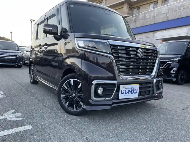 スズキ スペーシア カスタム HYBRID XS 兵庫県 2018(平30)年 8万km アーバンブラウンパールメタリック 社外7インチナビ/(CD/DVD/BT/フルセグTV)/バックカメラ/両側パワースライドドア /ハーフレザーシート/シートヒーター/スマートキー/プッシュスタート/ETC/電格ミラー/オートライト/LEDヘッドライト/ドライブレコーダー