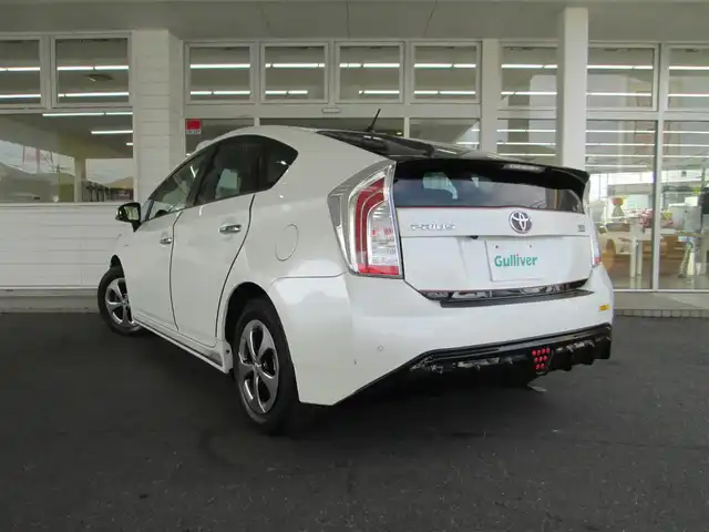 トヨタ プリウス S　マイコーデ 千葉県 2014(平26)年 3.7万km ホワイトパールクリスタルシャイン 純正メモリナビ、フルセグ/CD/DVD/BT/SD/バックカメラ/オーディオ【CD/DVD/BT/SD】/HIDヘッドライト、フォグライト/純正15インチアルミホイール/社外フロントグリスマスク/合皮レザーシート/前後コーナーセンサー/フロントドライブレコダー/ビルトインETC/横滑り防止装置/シートリフター/スマートキー×2/保証書/取説/ナビ取説