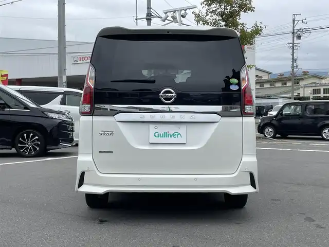 日産 セレナ ハイウェイスターVセレクションⅡ 長野県 2019(平31)年 5.3万km ブリリアントホワイトパール 純正9インチナビ/(CD・DVD・BD・フルセグTV・Bluetooth）/フリップダウンモニター/純正16インチホイール/ハンズフリーパワースライドドア（両側）/プロパイロット/360°セーフティーアシスト/エマージェンシーブレーキ/車線逸脱警報/車線逸脱防止支援/踏み間違い衝突防止アシスト/標識検知システム/コーナーセンサー/インテリジェントアラウンドビューモニター/ビルトインETC/インテリジェントルームミラー/ドライブレコーダー/革巻きステアリング/ステアリングスイッチ/電動パーキングブレーキ/ブレーキホールド/LEDヘッドライト/フォグランプ/オールライト/スマートキー/電動格納ミラー/純正フロアマット