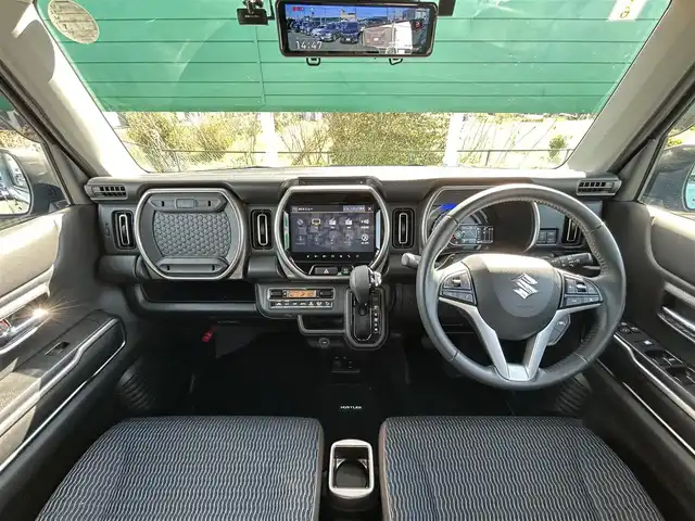 スズキ ハスラー Jスタイル Ⅱ ターボ 鹿児島県 2023(令5)年 1万km デニムブルー ガンメタリック 2トーン 純正ナビ/デジタルインナーミラー/フルセグTV/バックカメラ/全周囲カメラ/クルーズコントロール/オートライト/LEDヘッドライト/純正フロアマット/純正アルミホイール/スマートキー/保証書/取扱説明書