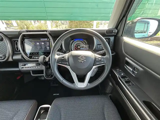 スズキ ハスラー Jスタイル Ⅱ ターボ 鹿児島県 2023(令5)年 1万km デニムブルー ガンメタリック 2トーン 純正ナビ/デジタルインナーミラー/フルセグTV/バックカメラ/全周囲カメラ/クルーズコントロール/オートライト/LEDヘッドライト/純正フロアマット/純正アルミホイール/スマートキー/保証書/取扱説明書