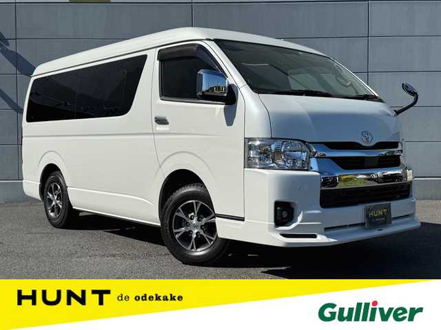 トヨタ ハイエース GL 千葉県 2022(令4)年 3.2万km ホワイトパールクリスタルシャイン ワンオーナー/純正ＳＤナビ/フルセグTV/パノラミックビューモニター/フリップダウン/デジタルインナーミラー/片側パワースライドドア/Ｆモデリスタエアロ/トヨタセーフティセンス/ＥＴＣ
