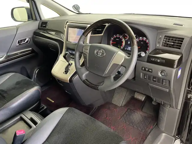 トヨタ ヴェルファイア 2．4Z ゴールデンアイズⅡ 鹿児島県 2014(平26)年 4.4万km ブラック ワンオーナー/アルパイン製ナビ/（CD/DVD/BT/フルセグ）/両側パワースライドドア/クルーズコントロール/アルパイン製フリップダウンモニター/パワーバックドア/コーナーセンサ―/ハーフレザーシート/オットマン/ドライブレコーダー/ビルトインETC/純正HIDヘッドライト/保証書/取扱説明書/スペアキー
