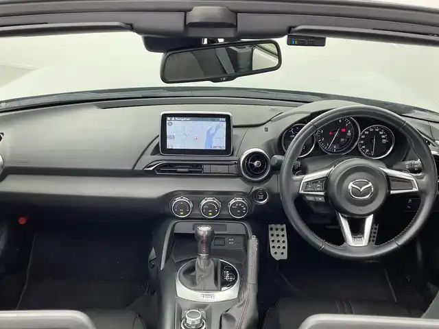 マツダ ロードスター S スペシャルパッケージ 福井県 2016(平28)年 5万km セラミックM 純正ＨＤＤナビ/（ＦＭ／ＡＭ／ＢＴ／ＣＤ／ＤＶＤ／ＡＵＸ／ＴＶ）/バックカメラ　/社外タワーバー/純正アルミホイール /純正パドルシフト /社外フロントリップ /ブラインドスポットモニター /レーンキープアシスト/横滑り防止装置/社外ドライブレコーダー