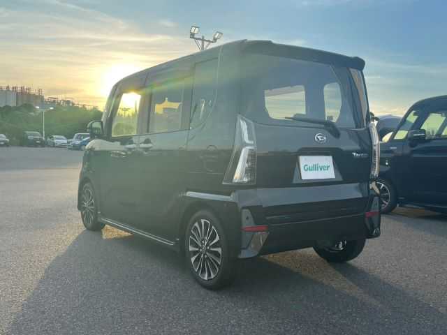 ダイハツ タント カスタム RS 山口県 2019(令1)年 7.5万km パールブラック 純正SDナビ/・DVD再生機能有/・フルセグTV/・Bluetooth接続/・アラウンドビューモニター/ETC/ドライブレコーダー/衝突軽減システム/横滑り防止装置/クリアランスソナー/アイドリングストップ/ハーフレザーシート/USB入力端子/レーダークルーズコントロール/両側パワースライドドア/純正15インチアルミホイール/ドアバイザー/ウィンカーミラー