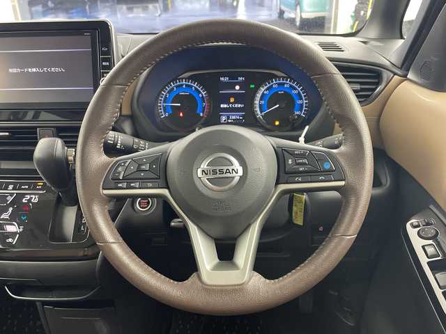 日産 ルークス HWS Gターボ プロパイロットED 岐阜県 2020(令2)年 3.4万km ホワイトパール 純正9インチナビ/　(AM/FM/CD/DVD/Bluetooth/フルセグTV)/アラウンドビューモニター/プロパイロット/衝突軽減ブレーキ/コーナーセンサー/レーンキープアシスト/ハーフレザーシート/LEDヘッドライト/純正ドライブレコーダー/ビルトインETC/純正アルミホイール/純正フロアマット