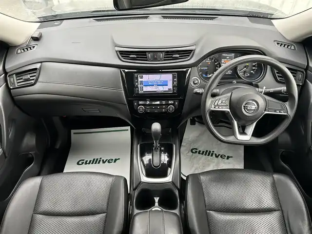 日産 エクストレイル ハイブリッド 20S 山形県 2020(令2)年 6.6万km ダークメタルグレー ４WD/衝突軽減システム/純正メモリナビ/　　【CD　BT　フルセグ　USB　AUX】/バックカメラ/オートライト/フォグランプ/レザーシート/レーンキープ/コーナーセンサー/ダウンヒルアシストコントロール/ドライブレコーダー/純正フロアマット/スマートキー/ETC