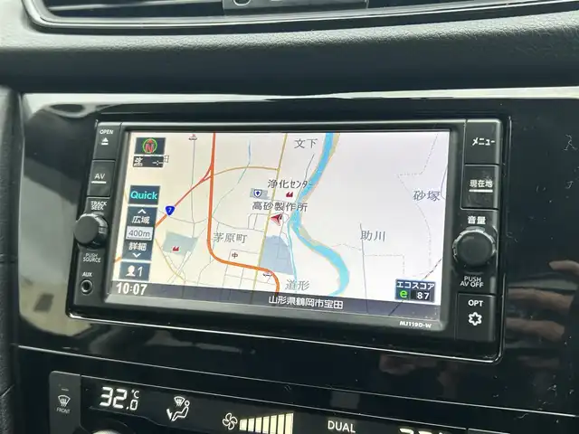 日産 エクストレイル ハイブリッド 20S 山形県 2020(令2)年 6.6万km ダークメタルグレー ４WD/衝突軽減システム/純正メモリナビ/　　【CD　BT　フルセグ　USB　AUX】/バックカメラ/オートライト/フォグランプ/レザーシート/レーンキープ/コーナーセンサー/ダウンヒルアシストコントロール/ドライブレコーダー/純正フロアマット/スマートキー/ETC