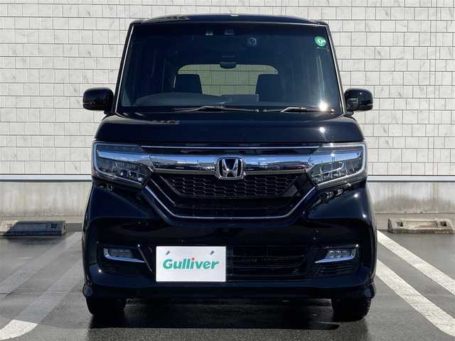 ホンダ Ｎ ＢＯＸ カスタム G L ターボ ホンダセンシング 静岡県 2018(平30)年 8.5万km クリスタルブラックパール Honda SENSING/社外メモリーナビ(CN-RE04D)/　AM FM CD DVD Bluetooth USB SD/ビルトインETC/ドライブレコーダー/LEDオートヘッドライト/レーダークルーズコントロール/ハーフレザーシート/両側パワースライドドア/革巻きステアリング/スマートキー＆プッシュスタート/パドルシフト/フルセグTV/バックモニター