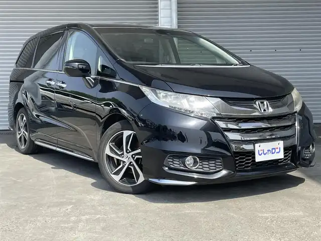 ホンダ オデッセイ アブソルート 茨城県 2014(平26)年 9.7万km クリスタルブラックパール (株)IDOMが運営する【じしゃロン水戸店】の自社ローン専用車両になりますこちらは現金またはオートローンご利用時の価格です。自社ローンご希望の方は別途その旨お申付け下さい/純正ナビ　/フルセグ　/バックカメラ/後席モニター/ステアリングスイッチ/クルーズコントロール/パドルシフト/アイドリングストップ/左側スライドドア/オートライト