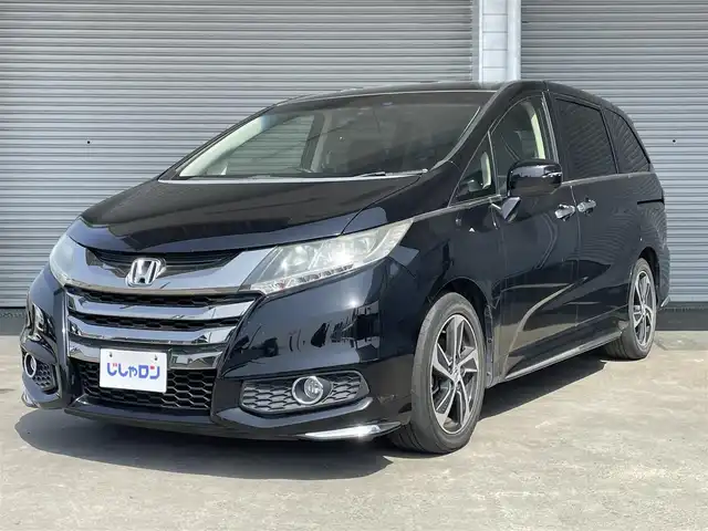 ホンダ オデッセイ アブソルート 茨城県 2014(平26)年 9.7万km クリスタルブラックパール (株)IDOMが運営する【じしゃロン水戸店】の自社ローン専用車両になりますこちらは現金またはオートローンご利用時の価格です。自社ローンご希望の方は別途その旨お申付け下さい/純正ナビ　/フルセグ　/バックカメラ/後席モニター/ステアリングスイッチ/クルーズコントロール/パドルシフト/アイドリングストップ/左側スライドドア/オートライト