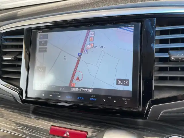 ホンダ オデッセイ アブソルート 茨城県 2014(平26)年 9.7万km クリスタルブラックパール (株)IDOMが運営する【じしゃロン水戸店】の自社ローン専用車両になりますこちらは現金またはオートローンご利用時の価格です。自社ローンご希望の方は別途その旨お申付け下さい/純正ナビ　/フルセグ　/バックカメラ/後席モニター/ステアリングスイッチ/クルーズコントロール/パドルシフト/アイドリングストップ/左側スライドドア/オートライト
