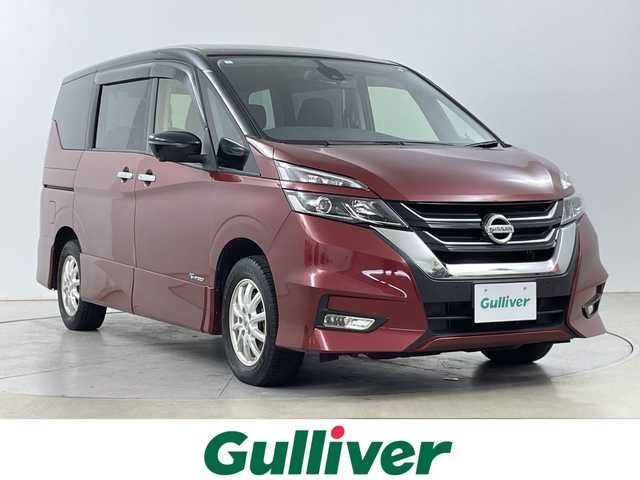 日産 セレナ ハイウェイスター 道央・札幌 2017(平29)年 5.3万km マルーンレッド 2トーン ・４WD/・エマージェンシーブレーキ/・純正９型ナビ　/・アラウンドビューモニター/・フルセグ　Ｂｌｕｅｔｏｏｔｈ再生/・クルーズコントロール/・オートパーキングアシスト　/・リアヒーターダクト　/・両側電動スライドドア/・LEDライト/オートハイビーム/・ＥＴＣ/全席ＵＳＢポート