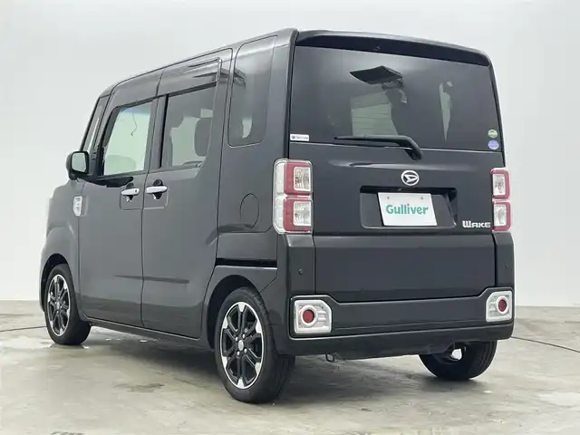 ダイハツ ウェイク G ターボ　レジャーエディション SA Ⅱ 岡山県 2016(平28)年 6.9万km ブラックマイカメタリック １０．１インチフリップダウンモニター/純正８インチSDナビ/【Bluetooth/フルセグTV/HDMI/USB/iPod】/衝突軽減ブレーキシステム/両側電動スライドドア/バックカメラ/社外ドライブレコーダー（前）/コーナーセンサー（後）/純正フロアマット/踏み間違い防止/横滑り防止/ISOFIX/後席サンシェイド/ステアリングスイッチ/チルトステアリング/シートリフター/シートバックテーブル/ドアバイザー/新車保証書/取扱説明書