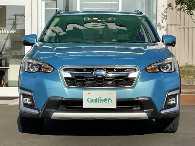 スバル ＸＶ ハイブリッド アドバンス 道央・札幌 2018(平30)年 4.2万km ラグーンブルーP ・４WD/・衝突軽減ブレーキ/・ハーフレザーシート/・純正SDナビ/　CD＆DVD＆USB＆SD＆ラジオ＆BT/・フルセグTV（走行中視聴不可）/・バックカメラ/・サイドカメラ/・パドルシフト/・オートエアコン/・オートライト/・アイドリングストップ/・ダウンヒルアシストコントロール/・レーンキープアシスト/・プッシュスタート/・スマートキー/・LEDライト/・ステアリング連動ヘッドランプ/・純正フロアマット/・フォグライト/・ウィンカーミラー/・ETC