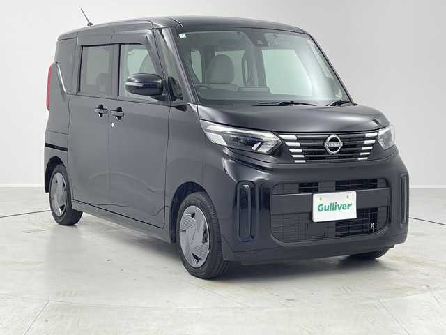 日産 ルークス X 茨城県 2024(令6)年 2万km ブラック 純正ディスプレイオーディオ　パノラミックビューモニター　衝突被害軽減ブレーキ　アイドリングストップ　横滑り防止装置　ドラレコ　ＥＴＣ　片側電動スライドドア　コーナーセンサー　スマートキー　ドアバイザー