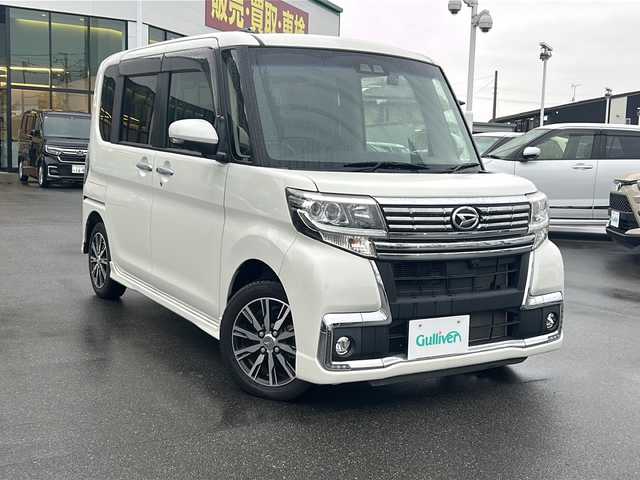 ダイハツ タント カスタムX トップED LTD SAⅢ 長野県 2018(平30)年 2.7万km パールホワイトⅢ 純正ナビ/（NMZK-W68D）/全周囲カメラ/バックカメラ/ステアリングスイッチ/BluetoothAudio/フルセグTV（走行中可）/純正14インチアルミホイール/両側パワースライドドア/オートマチックハイビーム/衝突軽減ブレーキ/ハーフレザーシート/アイドリングストップ/社外前後ドラレコ/LEDヘッドライト/オートライト/横滑り防止/ウインカーミラー/純正エアロ/Wエアバッグ/スマートキー