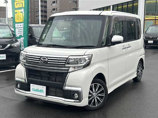 ダイハツ タント カスタムX トップED LTD SAⅢ 長野県 2018(平30)年 2.7万km パールホワイトⅢ 純正ナビ/（NMZK-W68D）/全周囲カメラ/バックカメラ/ステアリングスイッチ/BluetoothAudio/フルセグTV（走行中可）/純正14インチアルミホイール/両側パワースライドドア/オートマチックハイビーム/衝突軽減ブレーキ/ハーフレザーシート/アイドリングストップ/社外前後ドラレコ/LEDヘッドライト/オートライト/横滑り防止/ウインカーミラー/純正エアロ/Wエアバッグ/スマートキー