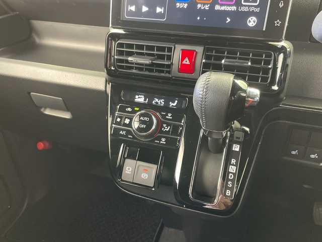 ダイハツ タント カスタム RS 岐阜県 2023(令5)年 1.4万km ターコイズブルーマイカメタリック 純正9インチディスプレイオーディオ/（Bluetooth/HDMI/AppleCarPlay）/スマートアシストIII/全方位カメラ/ステアリングスイッチ/両側パワースライドドア/リアサイドシェード/ハーフレザーシート/前方ドライブレコーダー/純正オーバヘッドコンソール/前席シートヒーター/スマートキー/スペアキー