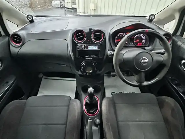 日産 ノート ニスモS 山形県 2014(平26)年 5.9万km ブリリアントホワイトパール 純正エアロ/オーディオ/　　【CD/BT】/LEDオートライト/純正17インチアルミホイール/電動格納ウィンカーミラー/純正フロアマット/オートエアコン/パワーステアリング/パワーウィンドウ/フォグランプ/スマートキー