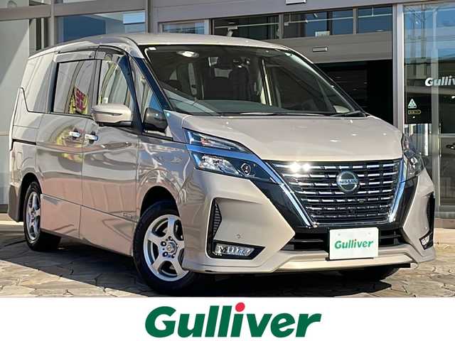 日産 セレナ ハイウェイスター V 静岡県 2021(令3)年 6万km ベージュ 純正SDナビ/Bluetooth/バックカメラ/フロントカメラ/サイドカメラ/全方位カメラ/フルセグテレビ/純正フリップダウン/社外ETC/社外ドライブレコーダー前/両側パワースライド/追従クルーズコントロール/コーナーセンサー前後/横滑り防止装置/衝突軽減システム/盗難防止装置/LEDヘッドライト/オートライト