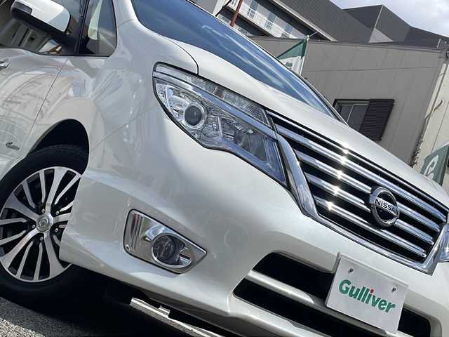 日産 セレナ ハイウェイスター Sハイブリッド 兵庫県 2014(平26)年 5.8万km ブリリアントホワイトパール ワンオーナー/エマージェンシーブレーキ/LDW(車線逸脱警報)/純正ナビ/フルセグTV/Bluetooth/バックカメラ/ETC/パワースライドドア/純正16インチAW/オートライト/オートエアコン/リアオートエアコン/インテリジェントキー/プッシュエンジンスターター/クルーズコントロール/取扱説明書・保証書.・スペアキー