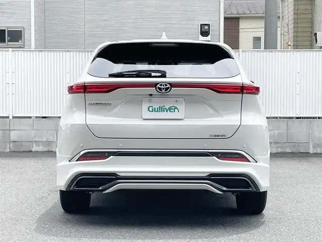 トヨタ ハリアー G 栃木県 2021(令3)年 1.9万km ホワイトパールクリスタルシャイン 純正ナビ（BT/Miracast/フルセグTV/USB）/モデリスタフルエアロ/クルーズコントロール/デジタルインナーミラー/パワーバックドア/パワーシート/純正ドライブレコーダー/バックカメラ/ドアバイザー/ETC/オートチルト＆テレスコピックステアリング/オートハイビーム/保証書/取説/スペアキー