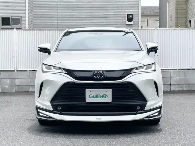 トヨタ ハリアー G 栃木県 2021(令3)年 1.9万km ホワイトパールクリスタルシャイン 純正ナビ（BT/Miracast/フルセグTV/USB）/モデリスタフルエアロ/クルーズコントロール/デジタルインナーミラー/パワーバックドア/パワーシート/純正ドライブレコーダー/バックカメラ/ドアバイザー/ETC/オートチルト＆テレスコピックステアリング/オートハイビーム/保証書/取説/スペアキー