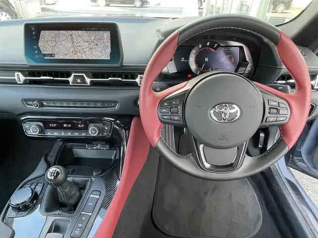 トヨタ スープラ RZ 群馬県 2024(令6)年 1.1万km グレーＭ ワンオーナー/純正ナビ/フルセグTV　Bluetooth　USB　/バックカメラ/ハーフレザーシート/パワーシート（D席メモリー付き）/ETC/純正LEDヘッドライト/電動格納ミラー/革巻きステア/ステアリングオーディオスイッチ/デュアルAAC/シートヒーター/JBLサウンドスピーカー/保証書/取説/スペアキーｘ１