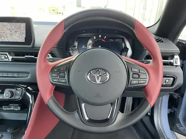 トヨタ スープラ RZ 群馬県 2024(令6)年 1.1万km グレーＭ ワンオーナー/純正ナビ/フルセグTV　Bluetooth　USB　/バックカメラ/ハーフレザーシート/パワーシート（D席メモリー付き）/ETC/純正LEDヘッドライト/電動格納ミラー/革巻きステア/ステアリングオーディオスイッチ/デュアルAAC/シートヒーター/JBLサウンドスピーカー/保証書/取説/スペアキーｘ１