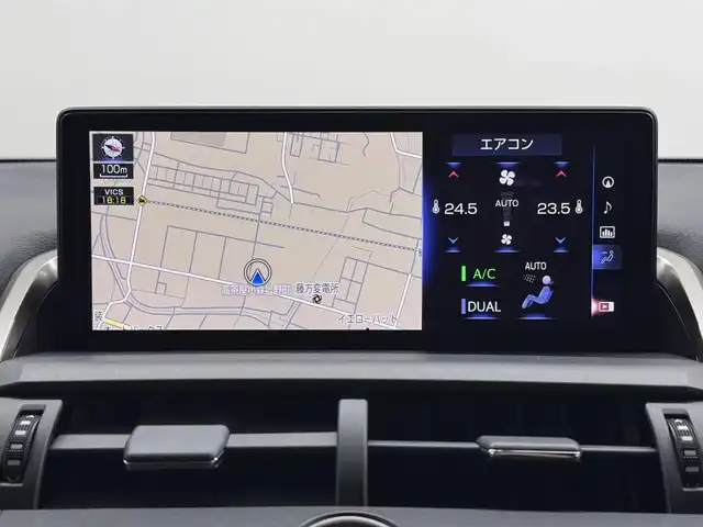 レクサス ＮＸ 300h Iパッケージ 三重県 2020(令2)年 3.2万km グラファイトブラックガラスフレーク ハイブリッド/FF/MTモード付フロアCVT/純正 10.3インチナビ/（AM/FM/CD/DVD/Blu-ray/SDREC/SD/USB/iPod/Bluetooth/Miracast/AUX/TV）/パノラミックビューモニター（シースルービュー機能付）*/ドライブレコーダー 前方/ETC2.0/LEXUS Safety Sytem＋/●プリクラッシュセーフティ/●レーンディパーチャーアラート/●アダプティブハイビームシステム*/●レーダークルコン（全車速追従機能付）/・パーキングサポートブレーキ（静止物）*/・ブラインドスポットモニター＆リヤクロストラフィックアラート*/・先行車発進告知機能/など/装備/・3眼フルLEDヘッドランプ*/・L-tex（合皮）シート：『ダークローズ』色/・オーナメントパネル：『ダークフィルム』/・パワーバックドア/・シートヒーター（D/N）/・ステアリングヒーター/・パワーシート（D8way：ポジションメモリー＆ランバーサポート付/N8way）/・電子パーキングブレーキ＆ブレーキホールド/・雨滴感応式フロントワイパー/・パドルシフト/・オートライト/・純正17inAW/・スマートキーx1/・保/取/ナビ取/など/*…メーカーOP